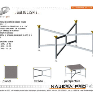 Base Plegable 0.75m